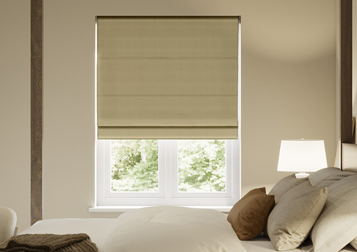Shima Faux Silk, Latte - Roman Blind - Image 3